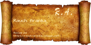 Rauch Aranka névjegykártya