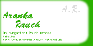 aranka rauch business card